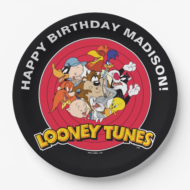 LOONEY TUNES™ Zeichengruppe | Geburtstag Pappteller (Vorderseite)
