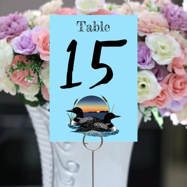 Loons Sunset Blue Tischnummer (Von Creator hochgeladen)