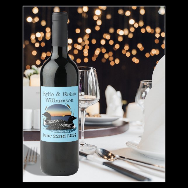 Loons Sunset Blue Weinetikett (Von Creator hochgeladen)