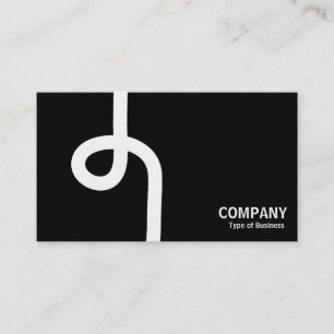 Loopline - Weiß auf Schwarz Visitenkarte
