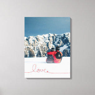 Loopy Liebe Herz String Simple Knoten Modernes Fot Leinwanddruck