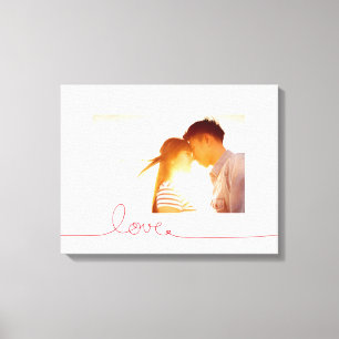 Loopy Liebe Herz String Simple Knoten Modernes Fot Leinwanddruck