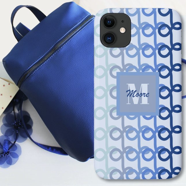 Loopy Lines - Blue Ombre Phone Case (Loopy Lines - Blue Ombre Phone Case by Leapfroglisics Shop)