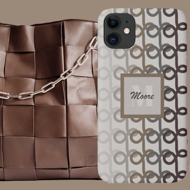 Loopy Lines - Brown Mocha Ombre Phone Case (Loopy Lines - Brown Mocha Ombre Phone Case by Leapfroglisics Shop)