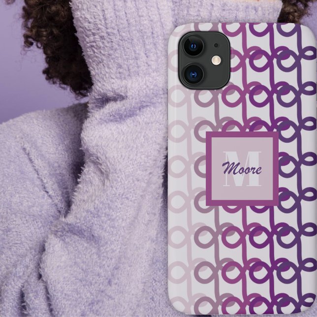Loopy Lines - Lila Violet Ombre Handy Case (Loopy Lines - Purple Violet Ombre by Leapfroglisics Shop)