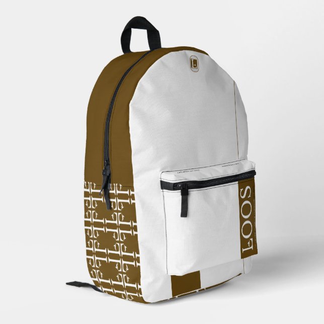 LOOS BEDRUCKTER RUCKSACK (Rückseitige Ecke links)