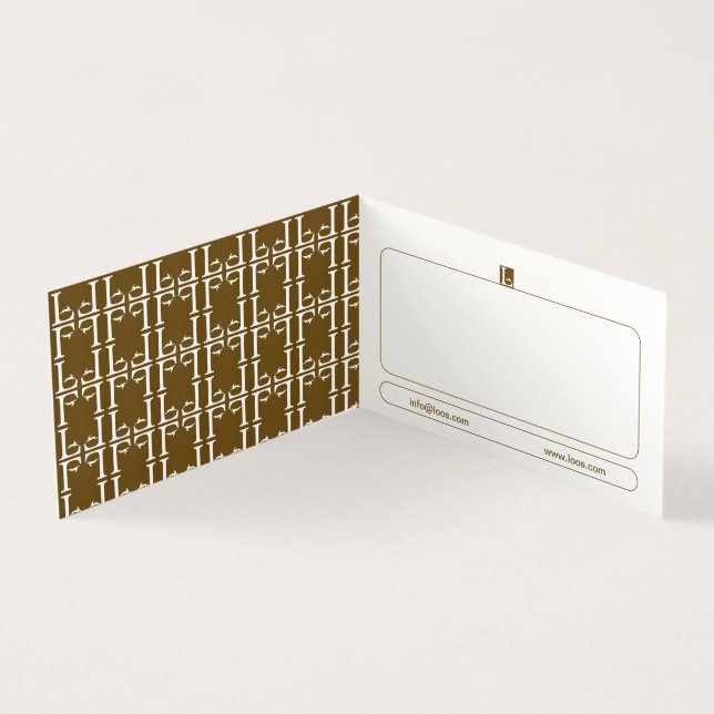 LOOS-GESCHÄFTSKARTE VISITENKARTEN (Innenseite)