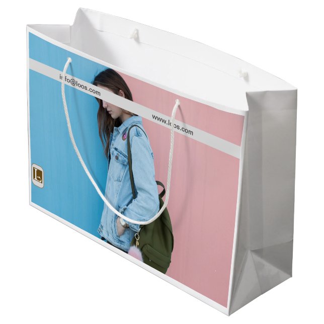 LOOS GIFT BAG GROßE GESCHENKTÜTE (Rückseite Schrägansicht)