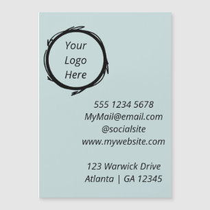 Loose Fun Scribble Circle Frame Business Card Magnetkarte