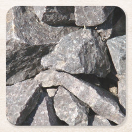 Loose Granite Rock Rechteckiger Pappuntersetzer