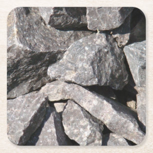 Loose Granite Rock Rechteckiger Pappuntersetzer