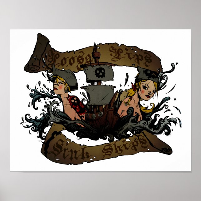 Loose Lips Sink Ships Poster (Vorne)