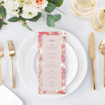 Loose Wasserfarbe Rosa Blütenkorallen Hochzeit Menükarte<br><div class="desc">Passen Sie den gesamten Text an; Bride und Groom auf der Rückseite ist anpassbar. Löschen oder ändern Sie Form,  Farbe und Grafik nach Wunsch.</div>