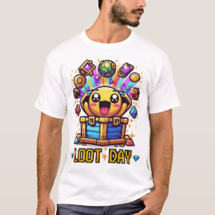 Loot Day Gaming-Schatzkiste Grafik T-Shirt
