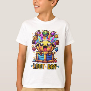 Loot Day Gaming-Schatztruhe Grafik T-Shirt