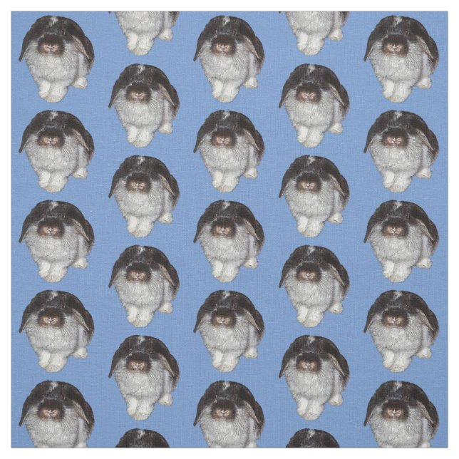 Lop Eared Rabbit Fabric (blau) Stoff (Muster)