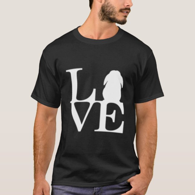 Lop Rabbit I Love Bunnies T-Shirt (Vorderseite)
