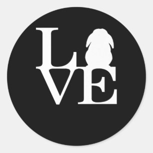 Lop Rabbit Lover I Liebe Bunnies Graphic Runder Aufkleber