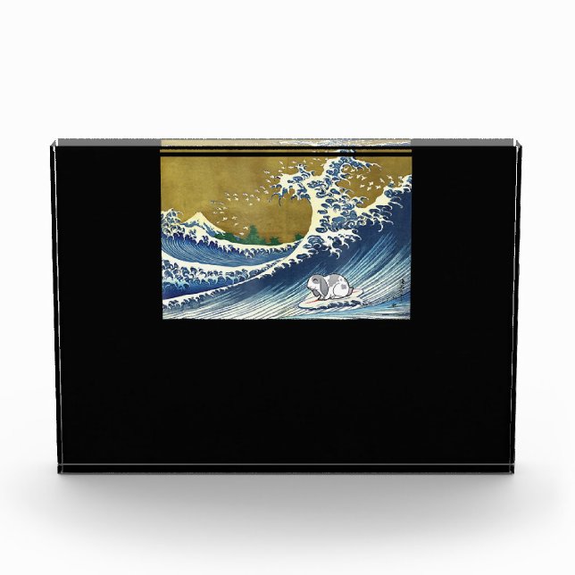 Lop Rabbit surft| Niedlicher Kaninchen Fotoblock (Vorderseite)