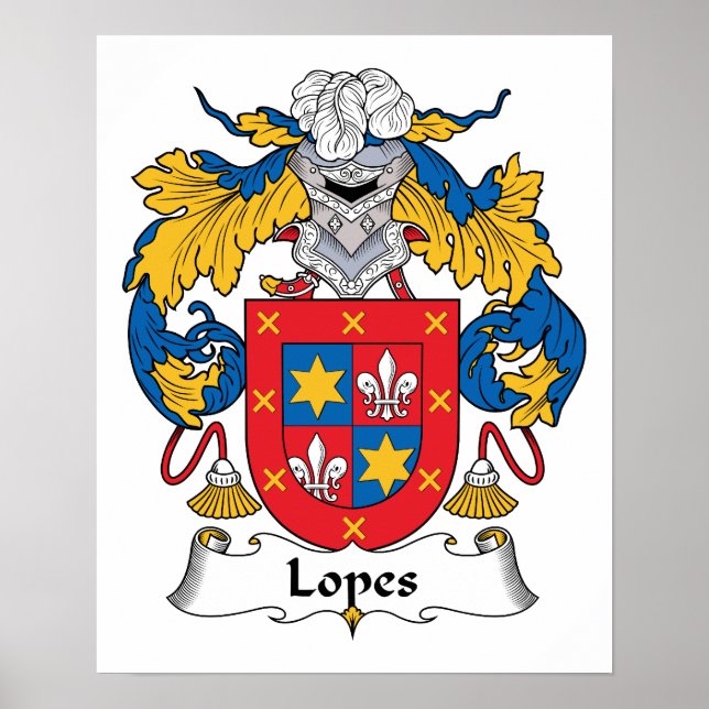 Lopes Familienwappen Poster (Vorne)