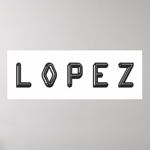 LOPEZ Alphabet Letter Name Art Poster