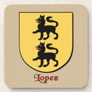 Lopez-Familienschild Getränkeuntersetzer