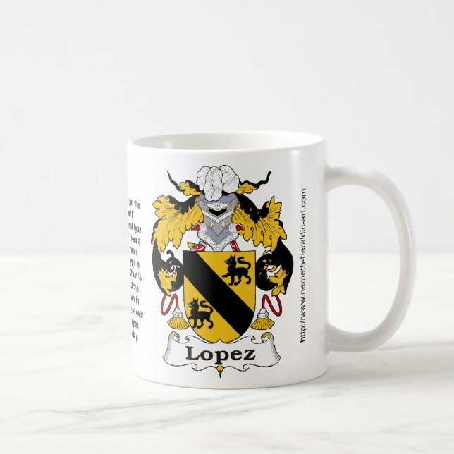 Lopez-Familienwappen auf einer Tasse (Rechts)