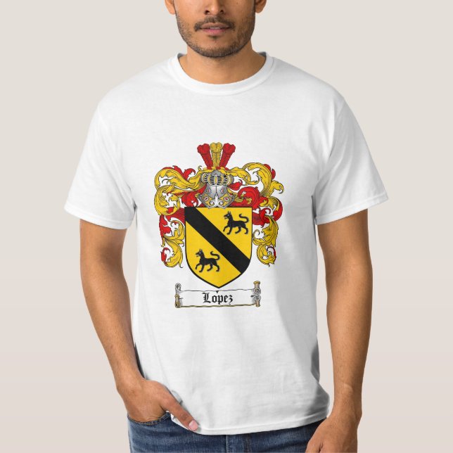 Lopez-Familienwappen - Lopez-Wappen T-Shirt (Vorderseite)