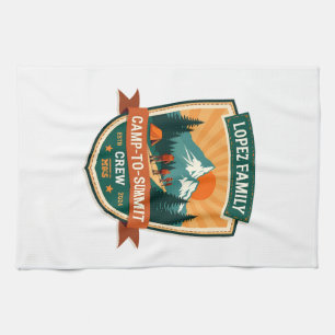 Lopez Family Camp-To-Summit Crew Vintage-Wander-Ca Geschirrtuch