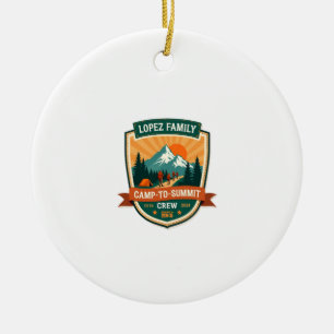 Lopez Family Camp-To-Summit Crew Vintage-Wander-Ca Keramik Ornament