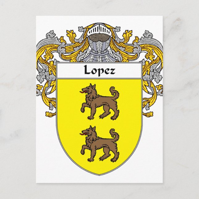 Lopez-Wappen (mantled) Postkarte (Vorderseite)