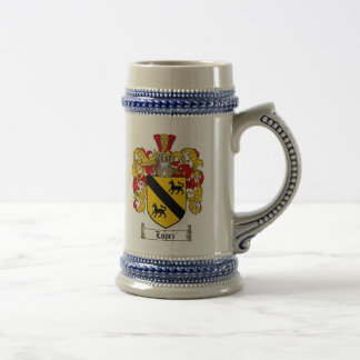 Lopez-Wappen Stein/Lopez-Familienwappen-Tasse Bierglas