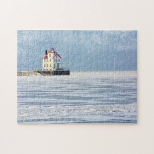 Lorain Lighthouse im Winter Puzzle
