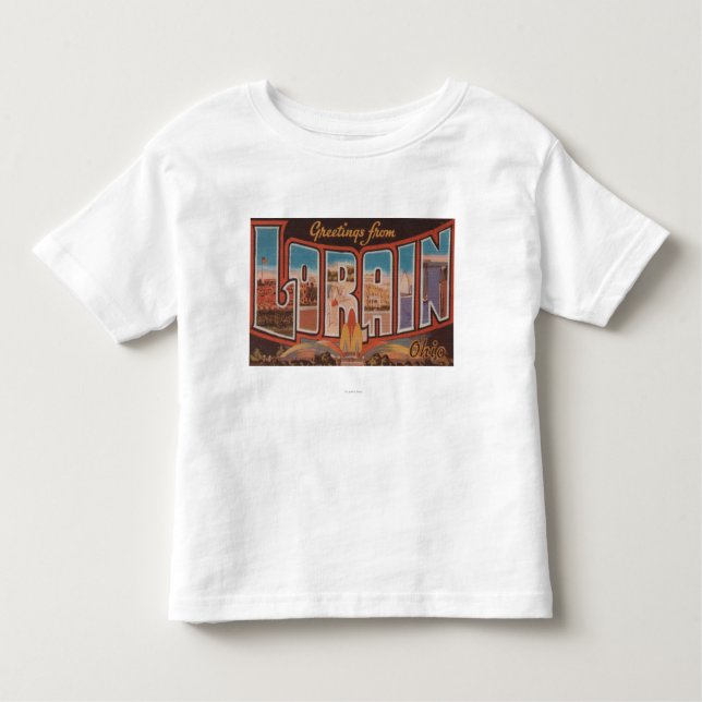 Lorain, OhioLarge Buchstabe ScenesLorain, OH- Kleinkind T-shirt (Vorderseite)