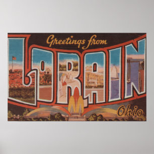 Lorain, OhioLarge Buchstabe ScenesLorain, OH- Poster
