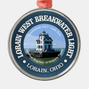 Lorain West Breakwater Light Ornament Aus Metall
