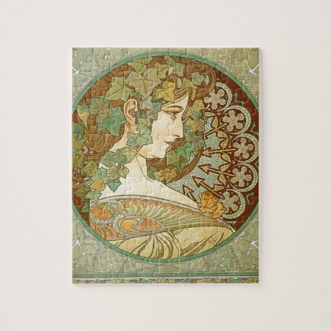 Lorbeer durch Alphonse Mucha Puzzle (Vertikal)