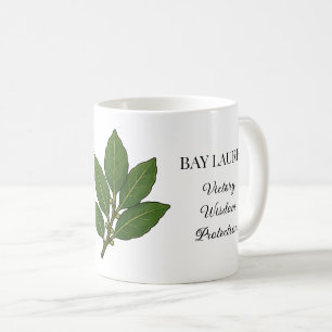 Lorbeer Illustration und Anwendungen Kaffeetasse