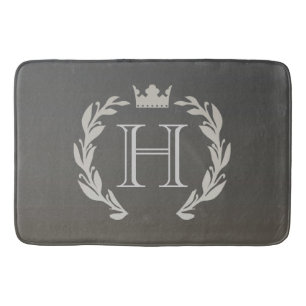 Lorbeer-Kranz-Monogramm Badematte