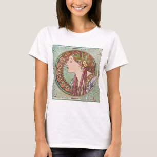 Lorbeer-Kunst Nouveau Alphonse Mucha SpitzenT - T-Shirt