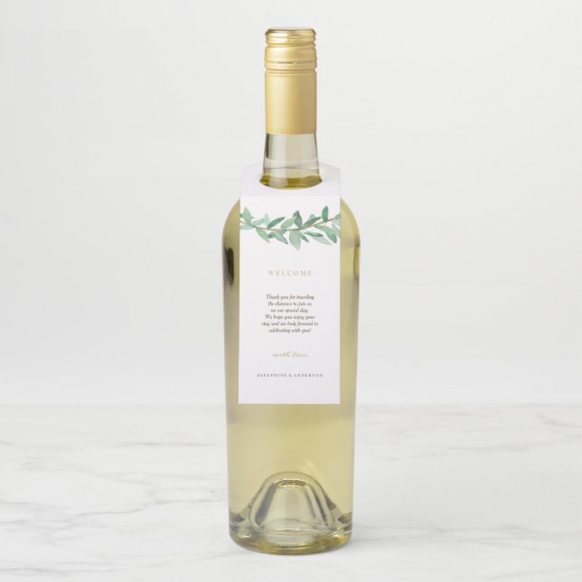 Lorbeer-Ölzweig-Willkommens-Flaschen-Aufhänger Flaschenanhänger (Auf Flasche)