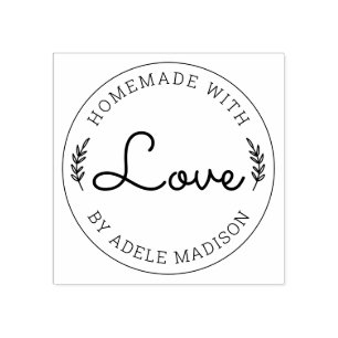 Lorbeerblätter Selbstgemacht mit Liebe Gummistempel