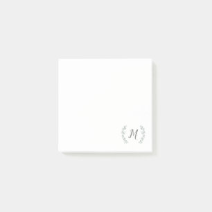 Lorbeerzweig-Monogramm Post-it Klebezettel