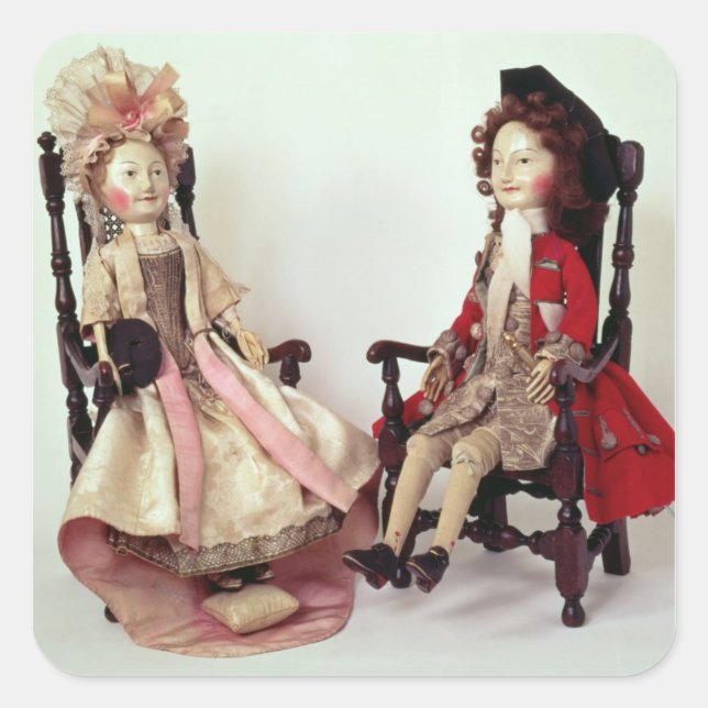 Lord and Lady Clapham Quadratischer Aufkleber (Vorderseite)