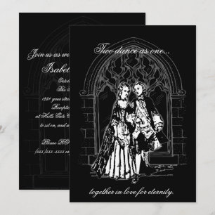 Lord and Lady Gothic Wedding Einladungen