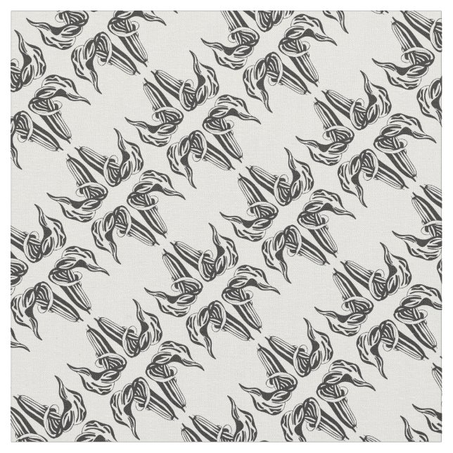 Lord and Ladys black and white pattern Stoff (Nahaufnahme)