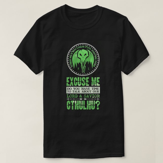 Lord and Savior Cthulhu Sarcastic Religion Parody  T-Shirt (Design vorne)