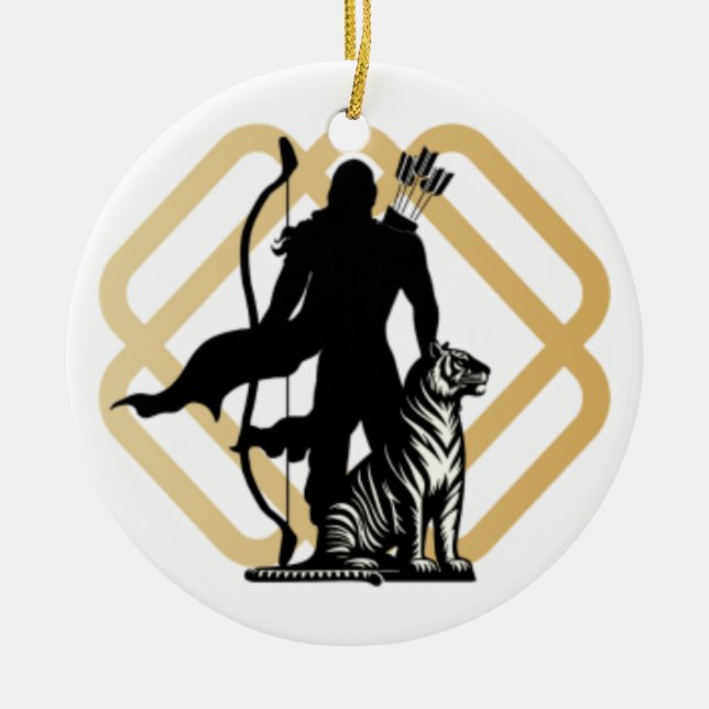 Lord Ayyappan Keramik Ornament (Vorne)