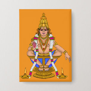 Lord Ayyappan Knopf Button
