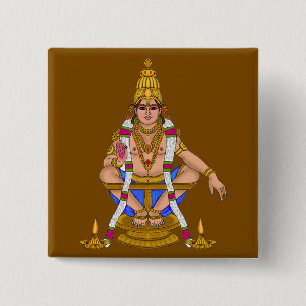 Lord Ayyappan Knopf Button
